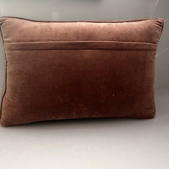 Vintage Needlepoint Pillow Cushion Wool Rectangular Floral Flower Assortment Zip - Picture 4 of 8